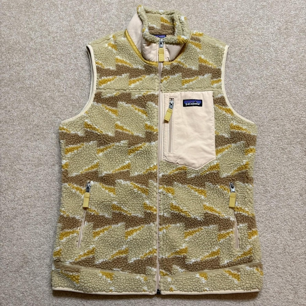 Patagonia Vest Womens M Classic Retro-X Southwestern Sherpa Full Zip Pockets